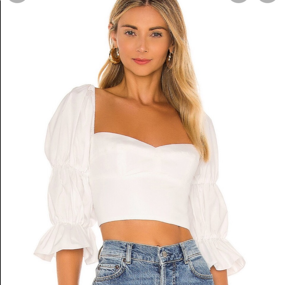NWT Amanda Uprichard Tia Top; Size Large; Ivory